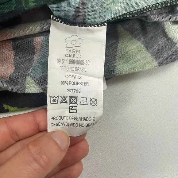 Farm Rio Printed Monstera Crew Neck Relaxed T Shirt Size Medium / Large - Picture 8 of 10